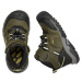 Dětské trekové boty Keen Ridge Flex Mid WP Youth Dark olive/dusky citron 32/33EU