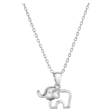 Evolution Group Stříbrný náhrdelník slon 62012