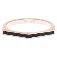 Gravelli Ocelový prsten s betonem Two Side bronzová/antracitová GJRWRGA122