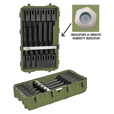 Odolný vodotěsný kufr na 12 pušek 10840 Explorer Cases® / s pěnou – Zelená