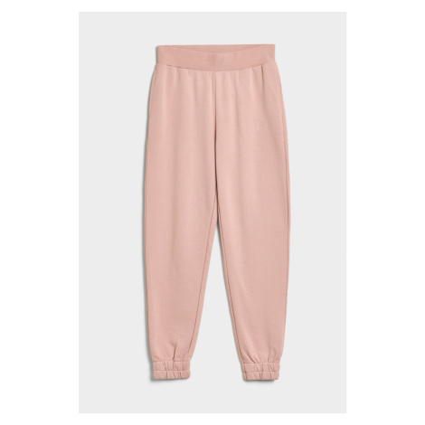 Tepláky trussardi trousers jogging cotton fleece růžová