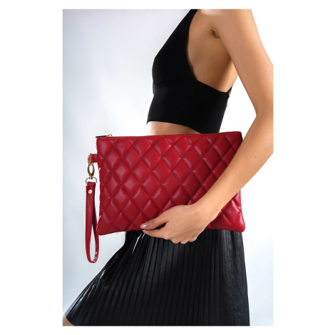 Capone Outfitters Paris Quilted Women's Red Bag