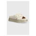 Pantofle Liu Jo FRIDA 30 dámské, béžová barva, na platformě, SA4147EX014S1858