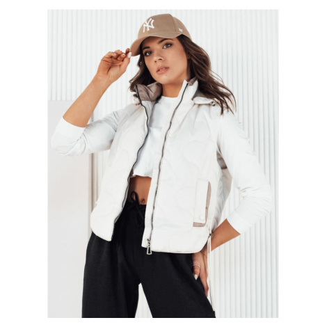 Bílá prošívaná dámská vesta DStreet