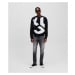 Mikina karl lagerfeld jeans klj reg bleach logo sweat black