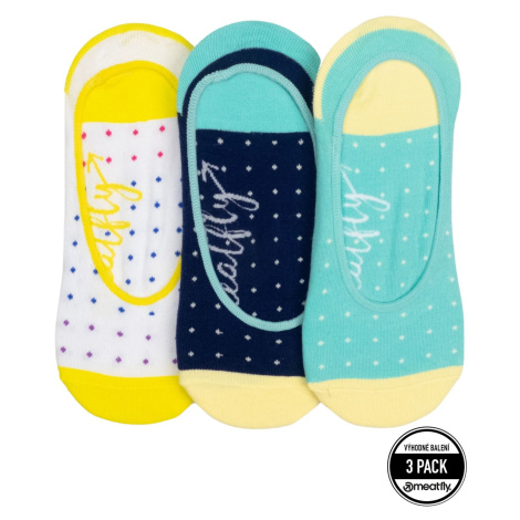 Ponožky Meatfly Low Socks Triple Pack, žlutá Dots