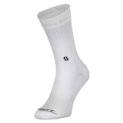 SCOTT Cyklistické ponožky klasické - PERFORMANCE CREW - černá/bílá