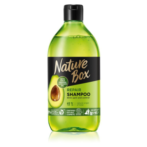 Nature Box Avocado hloubkově regenerační šampon na roztřepené konečky vlasů 385 ml