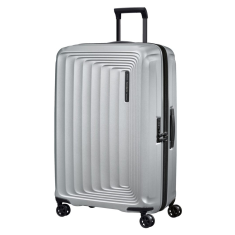 Samsonite Skořepinový cestovní kufr Nuon EXP 100/110 l - stříbrná