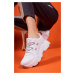 Riccon Women's White Anorak Sneakers 0012142