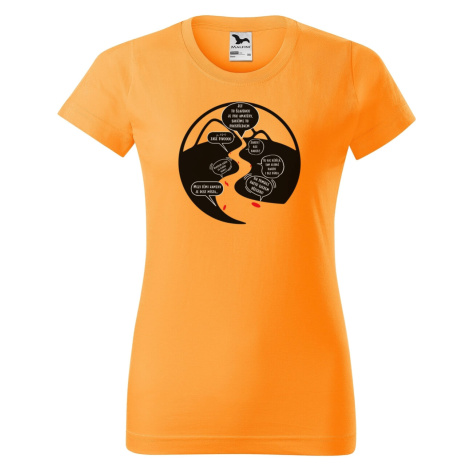 DOBRÝ TRIKO Vtipné dámské vodácké tričko NA ŘECE Barva: Tangerine orange
