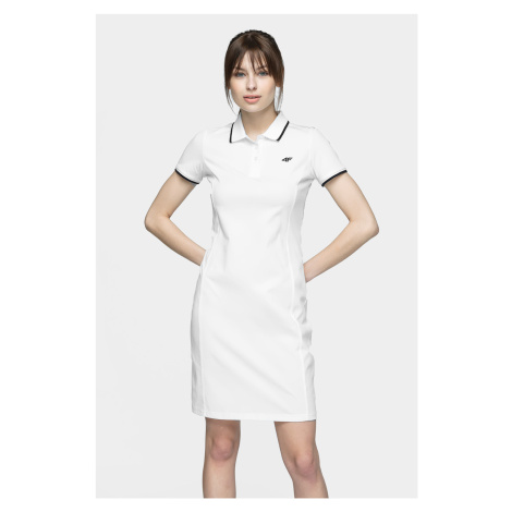 4F H4L21-SUDD080 WHITE Dámské šaty US H4L21-SUDD080 WHITE