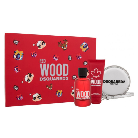 Dsquared² Red Wood - EDT 100 ml + sprchový gel 100 ml + malá peněženka