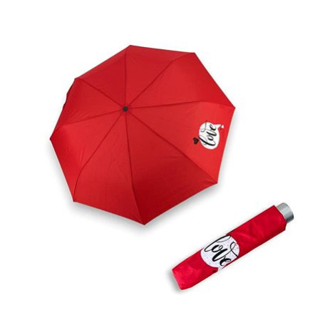 Doppler Mini Light Kids Red Love - dětský skládací deštník červená