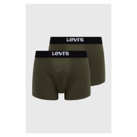 Boxerky Levi's 2-pack pánské, zelená barva