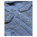 Světle modrá dámská džínová denim bunda se zirkony model 16149265 - BELCCI