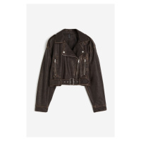 H & M - Motorkářská bunda's povrchovou vrstvou - hnědá