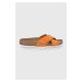 Semišové pantofle Birkenstock Siena dámské, oranžová barva