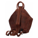 Trendy kožený dámský kabelko-batoh Green Woods Pierre, hnědý