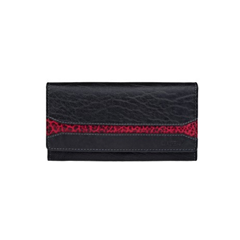 Lagen Dámská kožená peněženka W-22025/IT černo-červená