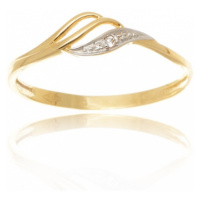 Dámský prsten ze žlutého zlata se zirkony PR0462F + DÁREK ZDARMA