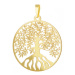 Velký přívěšek ze žlutého zlata strom života PA2038GF + DÁREK ZDARMA
