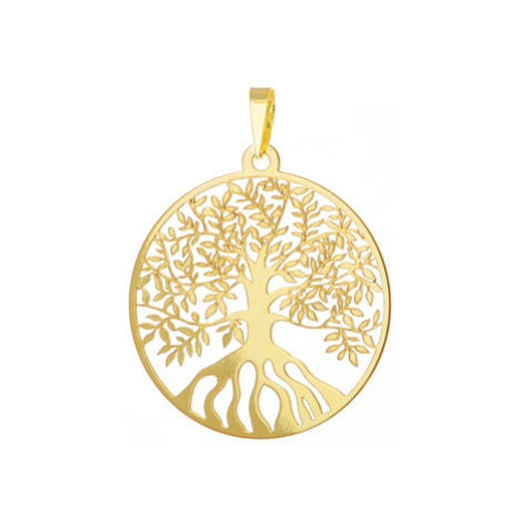 Velký přívěšek ze žlutého zlata strom života PA2038GF + DÁREK ZDARMA