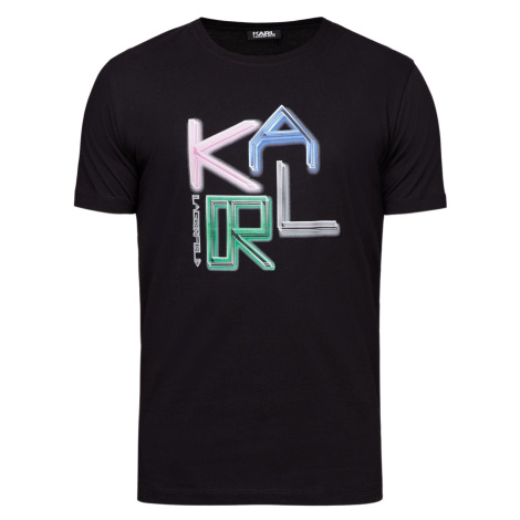 KARL LAGERFELD Neon Logo Black tričko