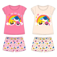 Dívčí pyžamo - Baby Shark 5204028, pudrová Barva: Béžová