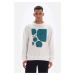 Dagi White Men's Tennis Printed Sweatshirt