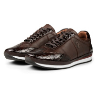 Ducavelli Marvelous Genuine Leather Men's Casual Shoes Brown