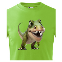 Dětské tričko Tyrannosaurus-rex - krásný barevný motiv s plnými barvami