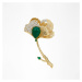 Éternelle Květinová brož se zirkony Eduarda B7210-XZ21169 Zlatá