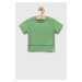 Dětské tričko United Colors of Benetton zelená barva