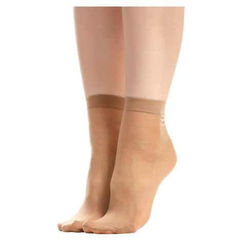 Zdravotní silonkové ponožky 5 párů béžová