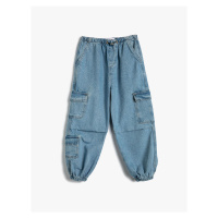 Koton Cargo Jogger Jeans Cotton Clamshell Pocket Detailed