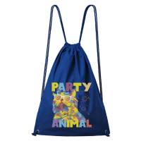 DOBRÝ TRIKO Bavlněný batoh s potiskem Party animal Barva: Královsky modrá