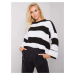 Black and white woolen sweater