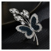 Éternelle Luxusní brož Swarovski Elements Elaina - motýl B8057-LXT0569A Stříbrná