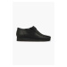 Kožené polobotky Clarks Wallabee černá barva, 26155514-BLACK