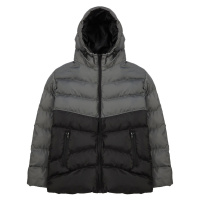 Trendyol Anthracite Regular Fit Color Blocked Wind Resistant Puffer Winter Jacket