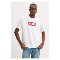 Bavlněné tričko Levi's bílá barva, s potiskem, 000RY