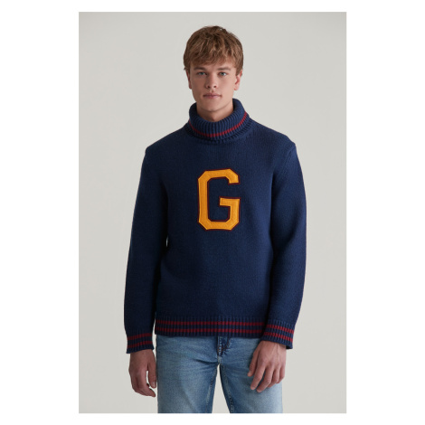 SVETR GANT SEASONAL G TURTLENECK EVENING BLUE