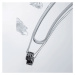 Daniel Dawson Dvojitý náhrdelník Alfredo - chirurgická ocel NH1255 Stříbrná 41 cm + 5 cm (prodlo