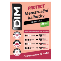 Černé dámské noční menstruační kalhotky s krajkovým detailem Dim MENSTRUAL LACE SLIP