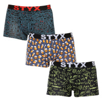 3PACK pánské boxerky Styx art sportovní guma vícebarevné (3G12672/2)