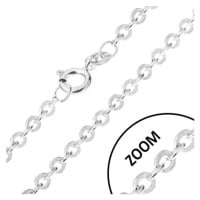 Řetízek z kulatých, příčně napojovaných oček, stříbro 925, 1,2 mm