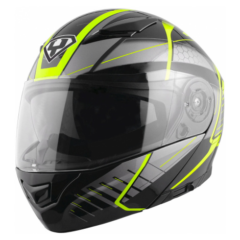 Výklopná moto helma Yohe 950-16 Black-Grey