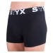 3PACK pánské boxerky Styx sportovní guma nadrozměr černé (3R960)