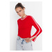 Trendyol Red Slit Detailed Knitwear Sweater on the Sleeves